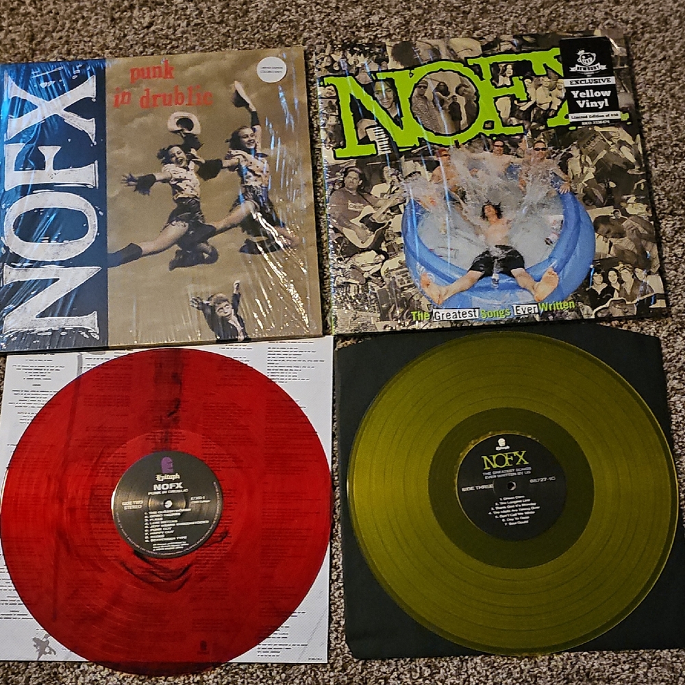 Vinyl Record Set - Red and Yellow